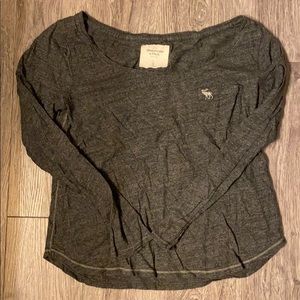 Abercrombie and Fitch gray scoop neck